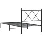 vidaXL Bettgestell mit Kopfteil Metall Schwarz 90x200 cm vidaXL Bettgestell mit Kopfteil Metall Schwarz 90x200 cm