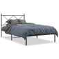 vidaXL Bettgestell mit Kopfteil Metall Schwarz 100x200 cm vidaXL Bettgestell mit Kopfteil Metall Schwarz 100x200 cm