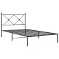 vidaXL Bettgestell mit Kopfteil Metall Schwarz 100x200 cm vidaXL Bettgestell mit Kopfteil Metall Schwarz 100x200 cm