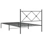 vidaXL Bettgestell mit Kopfteil Metall Schwarz 100x200 cm vidaXL Bettgestell mit Kopfteil Metall Schwarz 100x200 cm