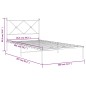 vidaXL Bettgestell mit Kopfteil Metall Schwarz 100x200 cm vidaXL Bettgestell mit Kopfteil Metall Schwarz 100x200 cm