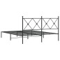 vidaXL Bettgestell mit Kopfteil Metall Schwarz 150x200 cm vidaXL Bettgestell mit Kopfteil Metall Schwarz 150x200 cm