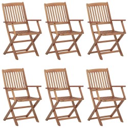 Klappbare Gartenstühle 6 Stk. Massivholz Akazie