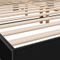 vidaXL Bettgestell Schwarz 200x200 cm Holzwerkstoff und Metall vidaXL Bettgestell Schwarz 200x200 cm Holzwerkstoff und Metall