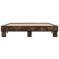 vidaXL Bettgestell Räuchereiche 150x200 cm Holzwerkstoff und Metall vidaXL Bettgestell Räuchereiche 150x200 cm Holzwerkstoff und Metall