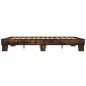 vidaXL Bettgestell Räuchereiche 150x200 cm Holzwerkstoff und Metall vidaXL Bettgestell Räuchereiche 150x200 cm Holzwerkstoff und Metall