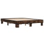 vidaXL Bettgestell Räuchereiche 150x200 cm Holzwerkstoff und Metall vidaXL Bettgestell Räuchereiche 150x200 cm Holzwerkstoff und Metall