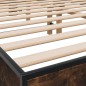 vidaXL Bettgestell Räuchereiche 150x200 cm Holzwerkstoff und Metall vidaXL Bettgestell Räuchereiche 150x200 cm Holzwerkstoff und Metall