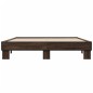 vidaXL Bettgestell Braun Eichen-Optik 150x200 cm Holzwerkstoff Metall vidaXL Bettgestell Braun Eichen-Optik 150x200 cm Holzwerkstoff Metall
