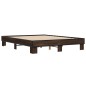 vidaXL Bettgestell Braun Eichen-Optik 150x200 cm Holzwerkstoff Metall vidaXL Bettgestell Braun Eichen-Optik 150x200 cm Holzwerkstoff Metall