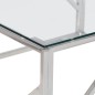 vidaXL Couchtisch Silbern Edelstahl und Hartglas vidaXL Couchtisch Silbern Edelstahl und Hartglas