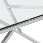 vidaXL Couchtisch Silbern Edelstahl und Hartglas vidaXL Couchtisch Silbern Edelstahl und Hartglas