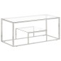 vidaXL Couchtisch Silbern Edelstahl und Hartglas vidaXL Couchtisch Silbern Edelstahl und Hartglas