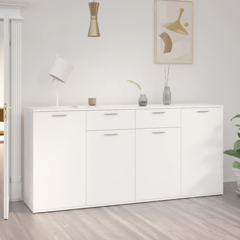 vidaXL Sideboard Weiß 160x36x75 cm Holzwerkstoff vidaXL Sideboard Weiß 160x36x75 cm Holzwerkstoff