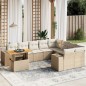 vidaXL 10-tlg. Garten-Sofagarnitur mit Kissen Beige Poly Rattan vidaXL 10-tlg. Garten-Sofagarnitur mit Kissen Beige Poly Rattan
