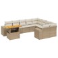 vidaXL 10-tlg. Garten-Sofagarnitur mit Kissen Beige Poly Rattan vidaXL 10-tlg. Garten-Sofagarnitur mit Kissen Beige Poly Rattan