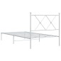 vidaXL Bettgestell mit Kopfteil Metall Weiß 90x200 cm vidaXL Bettgestell mit Kopfteil Metall Weiß 90x200 cm