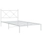 vidaXL Bettgestell mit Kopfteil Metall Weiß 100x200 cm vidaXL Bettgestell mit Kopfteil Metall Weiß 100x200 cm