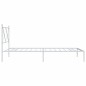 vidaXL Bettgestell mit Kopfteil Metall Weiß 100x200 cm vidaXL Bettgestell mit Kopfteil Metall Weiß 100x200 cm