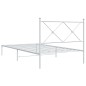 vidaXL Bettgestell mit Kopfteil Metall Weiß 100x200 cm vidaXL Bettgestell mit Kopfteil Metall Weiß 100x200 cm