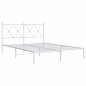 vidaXL Bettgestell mit Kopfteil Metall Weiß 140x200 cm vidaXL Bettgestell mit Kopfteil Metall Weiß 140x200 cm
