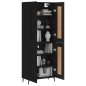 Highboard Schwarz 69,5x34x180 cm Holzwerkstoff Highboard Schwarz 69,5x34x180 cm Holzwerkstoff