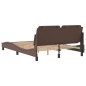 vidaXL Bettgestell mit Kopfteil Braun 140x200 cm Kunstleder vidaXL Bettgestell mit Kopfteil Braun 140x200 cm Kunstleder
