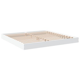 vidaXL Bettgestell Weiß 200x200 cm Holzwerkstoff