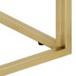 vidaXL Couchtisch Golden Edelstahl und Massive Holzschwellen vidaXL Couchtisch Golden Edelstahl und Massive Holzschwellen