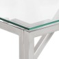 vidaXL Konsolentisch Silbern Edelstahl und Hartglas vidaXL Konsolentisch Silbern Edelstahl und Hartglas
