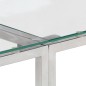 vidaXL Konsolentisch Silbern Edelstahl und Hartglas vidaXL Konsolentisch Silbern Edelstahl und Hartglas