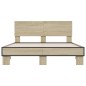 vidaXL Bettgestell Sonoma-Eiche 140x200 cm Holzwerkstoff und Metall vidaXL Bettgestell Sonoma-Eiche 140x200 cm Holzwerkstoff und Metall