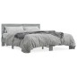 vidaXL Bettgestell Grau Sonoma 160x200 cm Holzwerkstoff und Metall vidaXL Bettgestell Grau Sonoma 160x200 cm Holzwerkstoff und Metall
