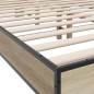 vidaXL Bettgestell Sonoma-Eiche 120x190 cm Holzwerkstoff und Metall vidaXL Bettgestell Sonoma-Eiche 120x190 cm Holzwerkstoff und Metall