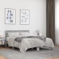 vidaXL Bettgestell Grau Sonoma 140x190 cm Holzwerkstoff und Metall vidaXL Bettgestell Grau Sonoma 140x190 cm Holzwerkstoff und Metall