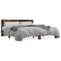 vidaXL Bettgestell Räuchereiche 180x200 cm Holzwerkstoff und Metall vidaXL Bettgestell Räuchereiche 180x200 cm Holzwerkstoff und Metall