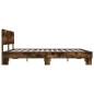 vidaXL Bettgestell Räuchereiche 180x200 cm Holzwerkstoff und Metall vidaXL Bettgestell Räuchereiche 180x200 cm Holzwerkstoff und Metall