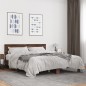 vidaXL Bettgestell Braun Eichen-Optik 150x200 cm Holzwerkstoff Metall vidaXL Bettgestell Braun Eichen-Optik 150x200 cm Holzwerkstoff Metall