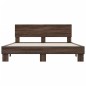 vidaXL Bettgestell Braun Eichen-Optik 150x200 cm Holzwerkstoff Metall vidaXL Bettgestell Braun Eichen-Optik 150x200 cm Holzwerkstoff Metall
