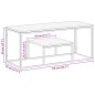 vidaXL Couchtisch Golden Edelstahl und Massive Holzschwellen vidaXL Couchtisch Golden Edelstahl und Massive Holzschwellen