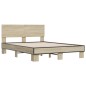 vidaXL Bettgestell Sonoma-Eiche 135x190 cm Holzwerkstoff und Metall vidaXL Bettgestell Sonoma-Eiche 135x190 cm Holzwerkstoff und Metall