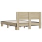 vidaXL Bettgestell Sonoma-Eiche 135x190 cm Holzwerkstoff und Metall vidaXL Bettgestell Sonoma-Eiche 135x190 cm Holzwerkstoff und Metall