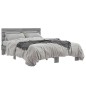 vidaXL Bettgestell Grau Sonoma 140x190 cm Holzwerkstoff und Metall vidaXL Bettgestell Grau Sonoma 140x190 cm Holzwerkstoff und Metall