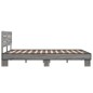 vidaXL Bettgestell Grau Sonoma 140x190 cm Holzwerkstoff und Metall vidaXL Bettgestell Grau Sonoma 140x190 cm Holzwerkstoff und Metall