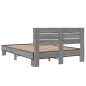 vidaXL Bettgestell Grau Sonoma 140x190 cm Holzwerkstoff und Metall vidaXL Bettgestell Grau Sonoma 140x190 cm Holzwerkstoff und Metall