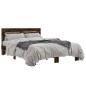 vidaXL Bettgestell Räuchereiche 135x190 cm Holzwerkstoff und Metall vidaXL Bettgestell Räuchereiche 135x190 cm Holzwerkstoff und Metall