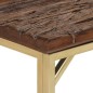 vidaXL Konsolentisch Golden Edelstahl und Massive Holzschwellen vidaXL Konsolentisch Golden Edelstahl und Massive Holzschwellen
