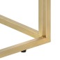 vidaXL Konsolentisch Golden Edelstahl und Massive Holzschwellen vidaXL Konsolentisch Golden Edelstahl und Massive Holzschwellen