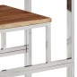 vidaXL Konsolentisch Silbern Edelstahl und Massivholz Akazie vidaXL Konsolentisch Silbern Edelstahl und Massivholz Akazie
