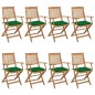 Klappbare Gartenstühle 8 Stk. mit Kissen Massivholz Akazie Klappbare Gartenstühle 8 Stk. mit Kissen Massivholz Akazie